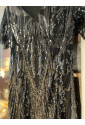 Black flapper  vintage flapper Gatsby seqiuns dress