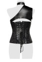 Exklusive black steampunk corset Leather Spiral 