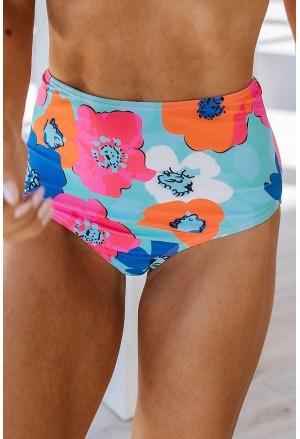 High Waist Swim Floral Panty