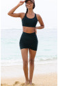 Black Crossover Bikini Tank and Skort Swimwear