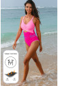 Ric Rac Trim Contrasted Patchwork Cutout One Piece Swimsuit