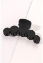 Black Minimalist 5 Circles Frosted Hair Claw Clip