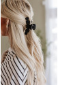 Black Minimalist 5 Circles Frosted Hair Claw Clip