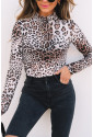 Leopardie jemné body s dlhým rukávom