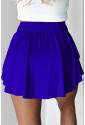 Blue Drawstring High Waist Lined Tennis Skorts