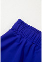 Blue Drawstring High Waist Lined Tennis Skorts