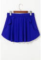Blue Drawstring High Waist Lined Tennis Skorts