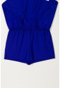 Blue Drawstring High Waist Lined Tennis Skorts
