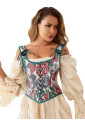 Vintage Renaissance Floral Fairy Cottagecore Corset
