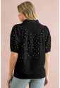 Madeira Embroidered Puff Sleeve Blouse