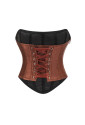 Brown satin palace corset MILEY