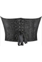 Black brocade palace corset Baroque Bloom