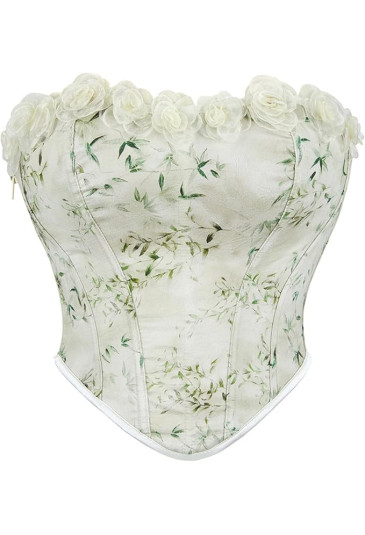 Matcha Romance – Handcrafted Lace Corset with a Vintage Soul