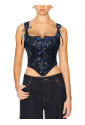 Vintage Corset Top Denim Renaissance