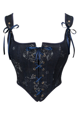 Vintage Corset Top Denim Renaissance