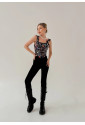 Black floral renaissance corset Floral Meadow