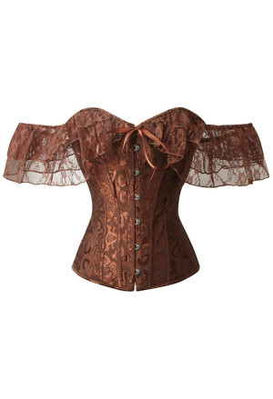 Rafine brocade lace corset VICTORIA