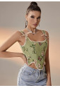 Vintage Floral Renaissance Corset Top BUTTERFLIES