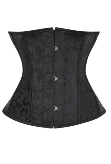 26 Spiral Steel Boned Brocade Underbust Shaper Corset