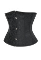 26 Spiral Steel Boned Brocade Underbust Shaper Corset
