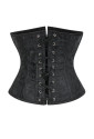 26 Spiral Steel Boned Brocade Underbust Shaper Corset