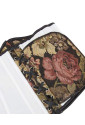 Brown floral linen Renaissance underbust corset 