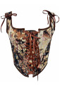 Renaissance Floral Tapestry Corset Top Bustier