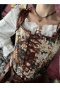 Renaissance Floral Tapestry Corset Top Bustier