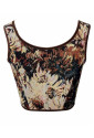 Renaissance Floral Tapestry Corset Top Bustier