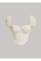 Ruched Vintage Sleeve Crop Top 