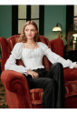 Lightweight Blouse with Balloon Sleeves