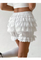 Adorable Ruffled White Shorts with Frills