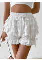 Adorable Ruffled White Shorts with Frills