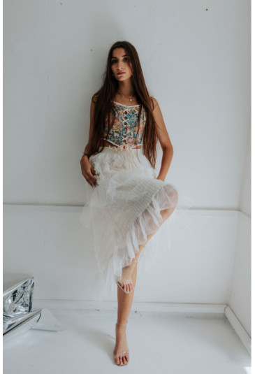 Summer Elegant Asymmetrical Tulle A-Line Skirt