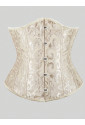 Gold underbust floral brocade corset