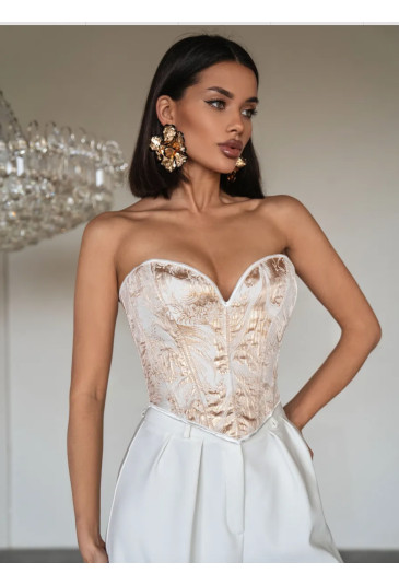 Vintage gold sweetheart corset