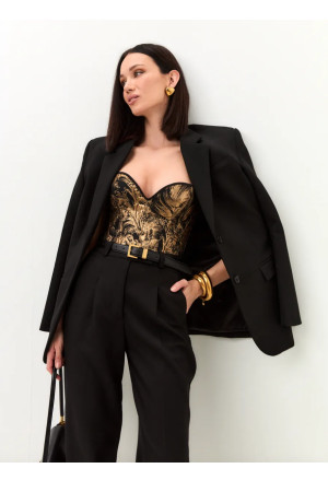 Vintage gold sweetheart corset