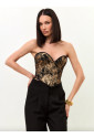 Vintage gold sweetheart corset