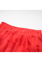 Victorian Gothic Red Elastic High-low Organza Skirt 