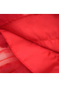 Victorian Gothic Red Elastic High-low Organza Skirt 