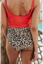 High-Waisted Leopard Print Bikini Bottom