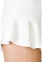 Elegant white flounced shorts