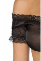 Short black transparent dirndl blouse
