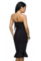 Elegantné čierne bandážové šaty OLYMPIA