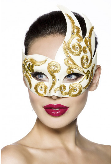 Beautiful mask with gold pattern