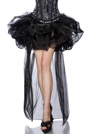 Black balloon skirt of tulle