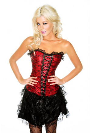 Red lace Carmen corset