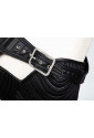 Exklusive black steampunk corset Leather Spiral 