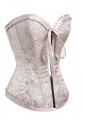 Elegant womens brocade corset with zipper