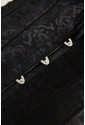 Luxurious black vamp corset with rhinestones
